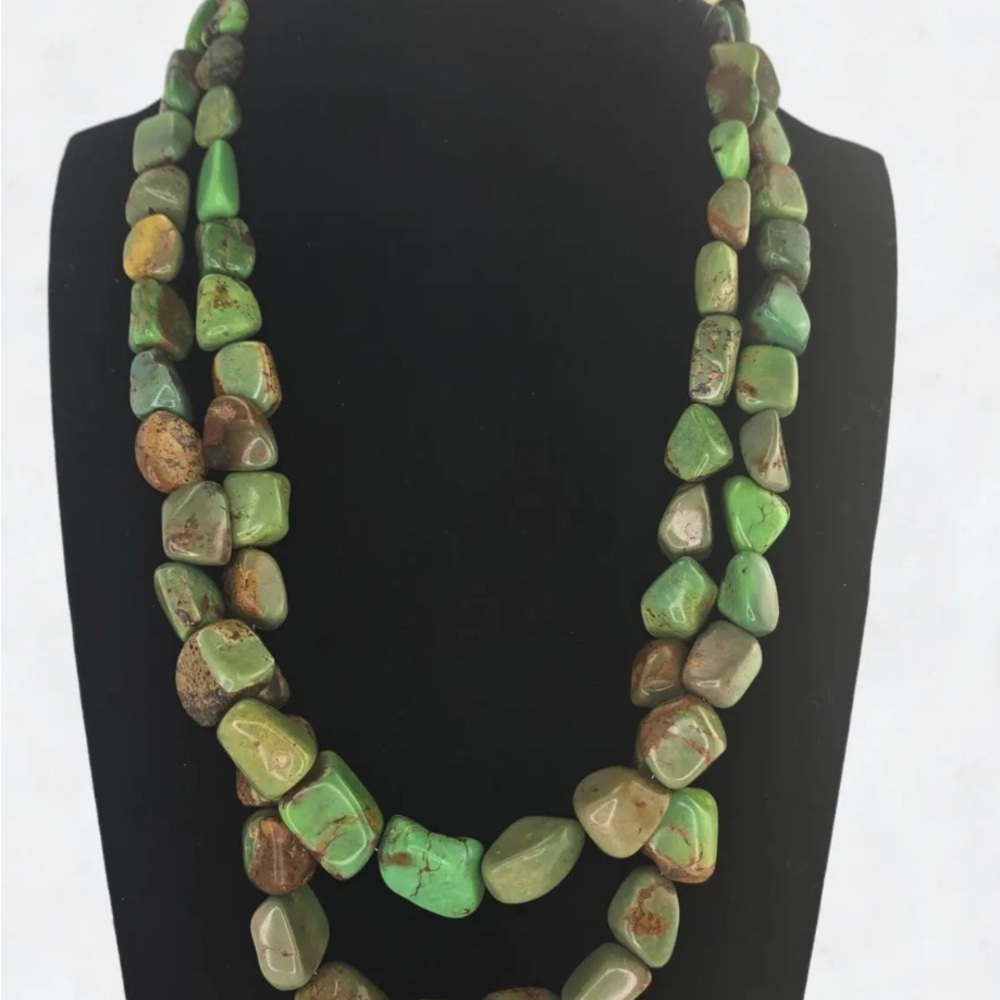 Natural Green Stone Necklace